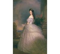 DQCJIYIGL Famoso Poster Con Artistiche Painting Image Isabel de Baviera Emperatriz de Austria por Xaver Winterhalter per la Decorazione Della Parete 60x90cm