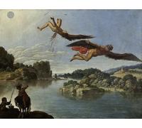 DQCJIYIGL Famoso Poster Con Artistiche Painting Image La caída de Ícaro de Carlo Saraceni per la Decorazione Della Parete 60x90cm