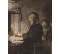 DQCJIYIGL Famoso Poster Con Artistiche Painting Image Lieven Willemsz Van Coppenol: el plato más pequeño de Rembrandt Van Rijn per la Decorazione Della Parete 60x90cm