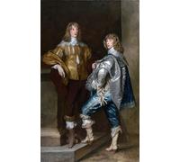 DQCJIYIGL Famoso Poster Con Artistiche Painting Image Lord John Stuart y su hermano Lord Bernard Stuart porVan Dyck per la Decorazione Della Parete 60x90cm