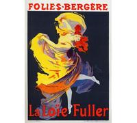 DQCJIYIGL Famoso Poster Con Artistiche Painting Image Música Danza la bailarina Loie Fuller en el Folies Bergères de Jules Cheret per la Decorazione Della Parete 60x90cm
