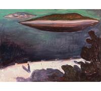 DQCJIYIGL Famoso Poster Con Artistiche Painting Image Noche de verano en el fiordo de Oslo de Edvard Munch per la Decorazione Della Parete 60x90cm