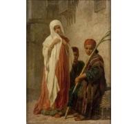 DQCJIYIGL Famoso Poster Con Artistiche Painting Image Ofrenda de palma de Frederick Goodall per la Decorazione Della Parete 60x90cm