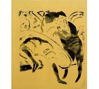 DQCJIYIGL Famoso Poster Con Artistiche Painting Image Pareja de Ernst Ludwig Kirchner per la Decorazione Della Parete 60x90cm