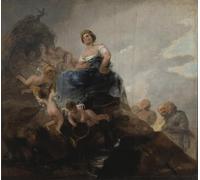 DQCJIYIGL Famoso Poster Con Artistiche Painting Image Poesie Et Poetes Poesía y Poetas de Francisco De Goya per la Decorazione Della Parete 60x90cm