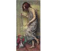 DQCJIYIGL Famoso Poster Con Artistiche Painting Image Princesa con un animal de Janis Rozentals per la Decorazione Della Parete 60x90cm