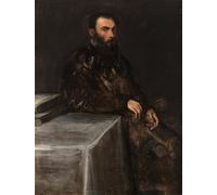 DQCJIYIGL Famoso Poster Con Artistiche Painting Image Retrato de un hombre de Jacopo Robusti Tintoretto per la Decorazione Della Parete 60x90cm