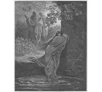 DQCJIYIGL Famoso Stampe su Canvas Stampa Artistica Biblia Susanna en el baño de Gustave Dore per la Decorazione Domestica dell'ufficio 60x90cm