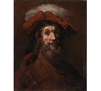 DQCJIYIGL Famoso Stampe su Canvas Stampa Artistica Boceto para El caballero del halcón, conocido como por Rembrandt Van Rijn per la Decorazione Domestica dell'ufficio 60x90cm