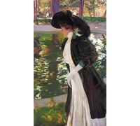 DQCJIYIGL Famoso Stampe su Canvas Stampa Artistica Clotilde paseando por los Jardines de La Granja. por Joaquín Sorolla per la Decorazione Domestica dell'ufficio 60x90cm