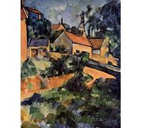 DQCJIYIGL Famoso Stampe su Canvas Stampa Artistica curva de carretera en Montgeroult de Paul Cézanne per la Decorazione Domestica dell'ufficio 60x90cm