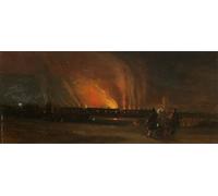 DQCJIYIGL Famoso Stampe su Canvas Stampa Artistica Disturbios de Bristol por el incendio de la nueva cárcel de Nearstreet por William Muller per la Decorazione Domestica dell'ufficio 60x90cm