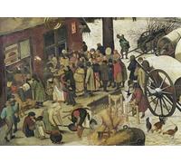 DQCJIYIGL Famoso Stampe su Canvas Stampa Artistica el censo en Belén Detalle de la oficina de impuestos Óleo sobre lienzo de Pieter Brueghel el Viejo per la Decorazione Domestica dell'ufficio 60x90cm