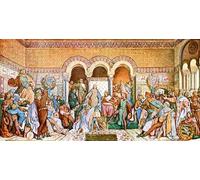 DQCJIYIGL Famoso Stampe su Canvas Stampa Artistica el concurso de cantantes en el castillo de Wartburg de Moritz Von Schwind per la Decorazione Domestica dell'ufficio 60x90cm