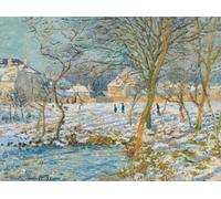 DQCJIYIGL Famoso Stampe su Canvas Stampa Artistica el efecto estanque de nieve de Claude Monet per la Decorazione Domestica dell'ufficio 60x90cm