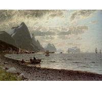 DQCJIYIGL Famoso Stampe su Canvas Stampa Artistica el fiordo noruego de Adelsteen Normann per la Decorazione Domestica dell'ufficio 60x90cm