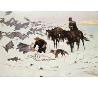 DQCJIYIGL Famoso Stampe su Canvas Stampa Artistica el pastor de Frederic Remington per la Decorazione Domestica dell'ufficio 60x90cm