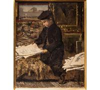 DQCJIYIGL Famoso Stampe su Canvas Stampa Artistica El pequeño aficionado al arte de Telemaco Signorini per la Decorazione Domestica dell'ufficio 60x90cm