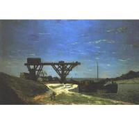 DQCJIYIGL Famoso Stampe su Canvas Stampa Artistica el Sena en París Entre el Pont Dilena y el Pont De Grenelle de Paul Gauguin per la Decorazione Domestica dell'ufficio 60x90cm