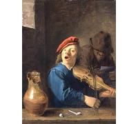 DQCJIYIGL Famoso Stampe su Canvas Stampa Artistica el violinista de David Teniers el per la Decorazione Domestica dell'ufficio 60x90cm