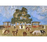 DQCJIYIGL Famoso Stampe su Canvas Stampa Artistica Encuentro en el Camino de Pedro Figari per la Decorazione Domestica dell'ufficio 60x90cm