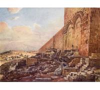DQCJIYIGL Famoso Stampe su Canvas Stampa Artistica Exterior de Jerusalén de la Puerta Dorada o Hermosa por Fulleylove per la Decorazione Domestica dell'ufficio 60x90cm