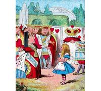 DQCJIYIGL Famoso Stampe su Canvas Stampa Artistica fuera con su cabeza Alicia y su reina roja por John Tenniel per la Decorazione Domestica dell'ufficio 60x90cm
