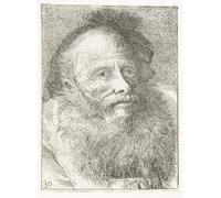 DQCJIYIGL Famoso Stampe su Canvas Stampa Artistica Hombre con barba y tocado con pluma de Domenico per la Decorazione Domestica dell'ufficio 60x90cm