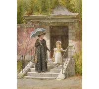 DQCJIYIGL Famoso Stampe su Canvas Stampa Artistica Ir de compras de George Goodwin Kilburne per la Decorazione Domestica dell'ufficio 60x90cm