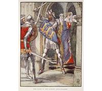 DQCJIYIGL Famoso Stampe su Canvas Stampa Artistica La pelea en la antecámara de la reina, de Walter Crane. per la Decorazione Domestica dell'ufficio 60x90cm