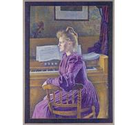 DQCJIYIGL Famoso Stampe su Canvas Stampa Artistica Maria Sèthe en el armonio de Théo Van Rysselberghe per la Decorazione Domestica dell'ufficio 60x90cm