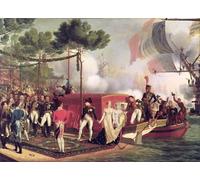 DQCJIYIGL Famoso Stampe su Canvas Stampa Artistica Napoleón I y María Luisa desembarcando en Amberes de Louis Crepin per la Decorazione Domestica dell'ufficio 60x90cm