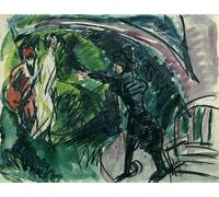 DQCJIYIGL Famoso Stampe su Canvas Stampa Artistica Pantomima Reimann I. de Ernst Ludwig Kirchner per la Decorazione Domestica dell'ufficio 60x90cm