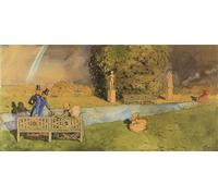 DQCJIYIGL Famoso Stampe su Canvas Stampa Artistica Paseo después de la lluvia de Konstantin Somov per la Decorazione Domestica dell'ufficio 60x90cm