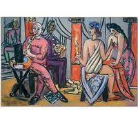 DQCJIYIGL Famoso Stampe su Canvas Stampa Artistica Payasos de Pompeya de Max Beckmann per la Decorazione Domestica dell'ufficio 60x90cm