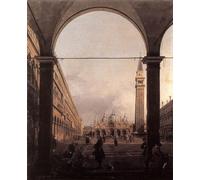 DQCJIYIGL Famoso Stampe su Canvas Stampa Artistica Piazza San Marco mirando hacia el este desde la esquina noroeste por Antonio Canal per la Decorazione Domestica dell'ufficio 60x90cm