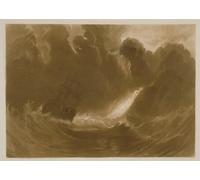 DQCJIYIGL Famoso Stampe su Canvas Stampa Artistica R. Barco en una tormenta del 'pequeño Liber' grabado por el artista por Mallord William Turner per la Decorazione Domestica dell'ufficio 60x90cm