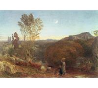 DQCJIYIGL Famoso Stampe su Canvas Stampa Artistica Regresar a casa a la hora del toque de queda por el famoso pintor per la Decorazione Domestica dell'ufficio 60x90cm