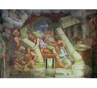 DQCJIYIGL Famoso Stampe su Canvas Stampa Artistica Sala Dei Giganti La destrucción de los gigantes de Giulio Romano per la Decorazione Domestica dell'ufficio 60x90cm