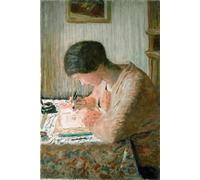 DQCJIYIGL Famoso Stampe su Canvas Stampa Artistica Schreibende Frau de Pierre Bonnard per la Decorazione Domestica dell'ufficio 60x90cm