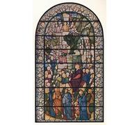 DQCJIYIGL Poster Con Artistiche Painting Image Entrada de Cristo en la ventana de Jerusalén en la Iglesia de St Peter Vere Street London por Edward Burne Jones per la Decorazione Della Parete 60x90cm
