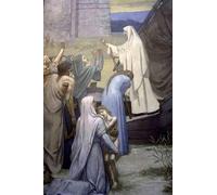 DQCJIYIGL Poster Con Artistiche Painting Image Santa Genoveva llevando suministros a la ciudad de París después del asedio por Pierre Cecile Puvis De Chavannes per la Decorazione Della Parete 60x90cm