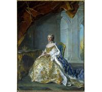 DQCJIYIGL Tela e Immagini Vintage Quadri Retrato de Luisa Isabel de Francia Infante de España y luego duquesa de Parma por Jean Marc Nattier per L'arredamento Della Camera da Letto 60x90cm