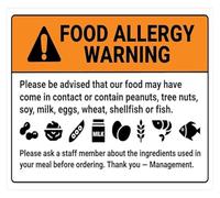 DQFOCPHHAA Allergen Joke May Contain Everything Tin Decor 12x8 Inch | Smooth rolled edges for safe handling while adding sarcasm to office snack station