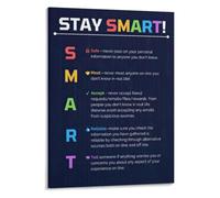 DQFOCPHHAA Digital Citizenship Poster for Classroom Internet Education | Supports teachers in building a culture of responsible tech usage(Framed,16x24inch(40x60cm))