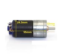 DQFOCPHHAA GM-25 370 Gear Electronic Starter DC 6V-12V 980RPM 25mm Full Metal Gearbox Large Torque DIY Caterpillar Car Toy Tank Model