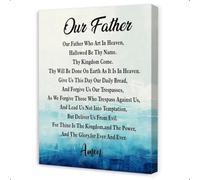DQFOCPHHAA Large Our Father Prayer Canvas, Lords Prayer Wall-Art for Church Decor, Big Scripture Print for Home Office and Chapel(Unframed,16x24inch(40x60cm))
