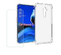 DQG Cover per Oppo Reno 2Z + Pellicola Protettiva in Vetro Temperato, Morbido Silicone Custodia Trasparente TPU Case - HD Schermo Protettore per Oppo Reno 2Z (6.53")