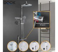 DQOK miscelatore termostatico per doccia Set di miscelatori per doccia da bagno cromato sistema di doccia a pioggia a cascata rubinetti per vasca