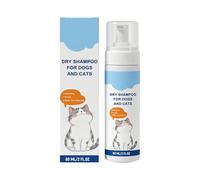 Dqsgiqe Shampoo a secco, 60 ml, portatile, rinfrescante e delicato, shampoo a secco per cani, senza risciacquo, per negozio di zoo, casa, viaggi, attività all'aperto, gatti, cuccioli, altri